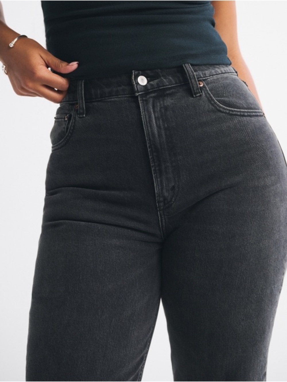 Abercrombie & Fitch: Women’s Curvy Ultra High Rise Jeans in Black Denim